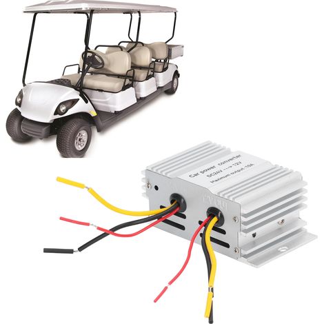 DC-DC-Abwärtswandler DC24V auf DC12V 10A 120W, Spannungsregler, wasserdichtes Abwärtsnetzteil, Reduzierer, Spannungsregler, Transformator, Spannungsmodul für Golfwagen (10A Abwärtswandler). (1/5)