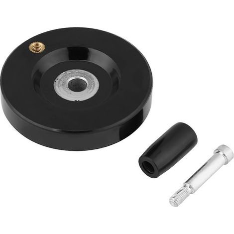 Stück schwarzes hinteres Wellenhandrad für Dreh- und Fräsmaschinen mit drehbarem Griff (8 x 63 mm)
