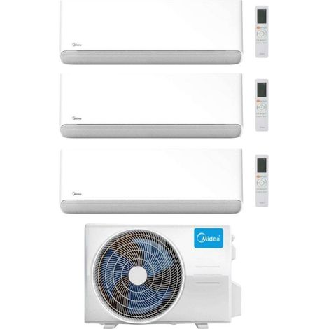 Midea Climatizzatore Trial Split serie Breezeless E 9+9+9 con M4O-36FN8-Q Inverter R 32 Wi-Fi Classe A++