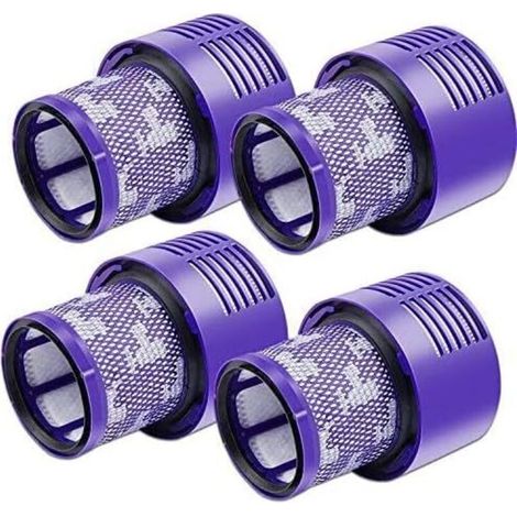Lot de 4 filtres V10 pour aspirateur Dyson, lot de 4 filtres de rechange pour aspirateur Dyson V10, V10 Absolute, V10 Animal, V10 Motorhead, SV12 pièce de rechange P/N 969082-01 (1/4)