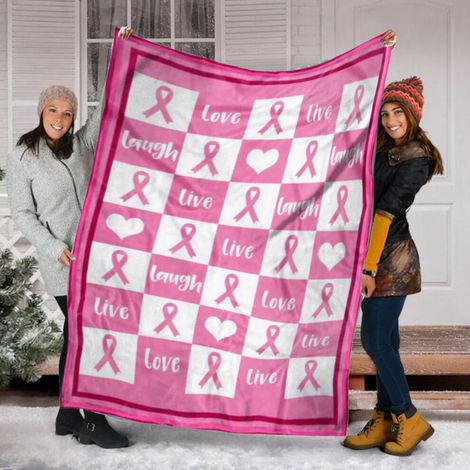 Decken-Aktion Nomeni Pink Ribbon Kampagnen-Flanelldecken zur Unterstützung der Brustkrebsvorsorge – jetzt im Ausverkauf für Ihre Zimmerdekoration