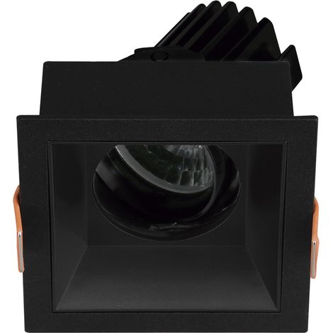 Empotrable techo tilt VIP2 Square Round DALI LED COB 4.70W 680lm(496lm) CRI90 3000K 18º Negro Negro