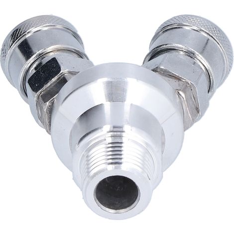 Raccord en alliage anticorrosion pour répartiteur d'air de machinerie lourde, SMV 2 voies (1/5)