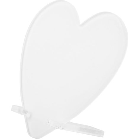 Acrylic Heart Photo Frame for Sublimation, DIY Decor, White (1/5)