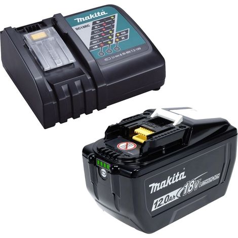 Genuine Makita 18V 12.0Ah LXT Star Lithium Battery BL18120 + DC18RC Fast Charger (1/5)
