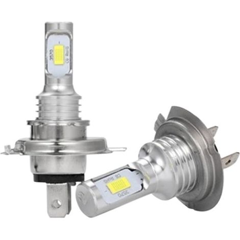 Ampoules de phares LED H7 pour voiture (Lot de 2) — Blanc froid 6000 K, 12 V, Remplacement d'ampoules halogènes