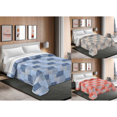 Trapunta Piumone Letto Invernale Imbottita 300gr Scaldanotti Islanda, misuraPiazza E MezzacoloreRosso (1/5)