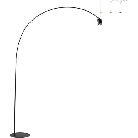 Lámpara de pie arco metal minimalista con luz orientable Maison - Negro (1/2)