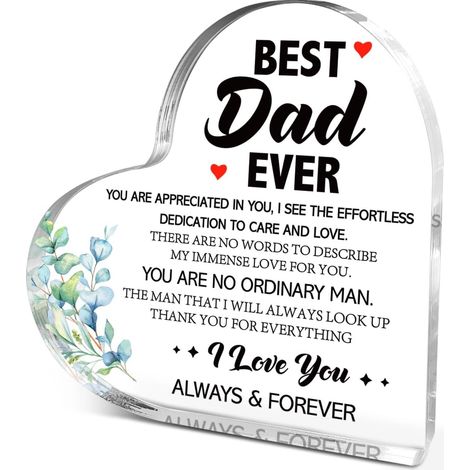 Plaque décorative cœur acrylique style cristal, souvenir élégant, idée cadeau pour elle ou lui（10 cm) (1/4)