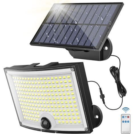 Lampe Solaire Extérieur Detecteur de Mouvement【202 LED  3 Mode  210°Iluminació  IP65】 Lumiere Solaire Exterieur  Spot Led Extérieur  Projecteur Exterieur Led  1 Paquet [Classe énergétique A] (1/5)