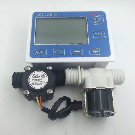 Système de contrôle de débit d'eau Yf-201 G1/2" avec écran LCD, manomètre, capteur de débit et compteur indicateur Xianning (1/4)