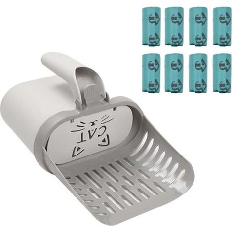 Pelle à litière portable amovible de grande capacité avec sac poubelle (1/5)