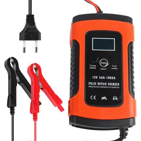 12V 5A Vollautomatisches Autobatterieladegerät Intelligentes Schnelllade-Impulsreparatur-Ladegerät Auto J
