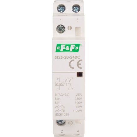 F&F ST25-20-24DC contactor modular 25A 24V DC (1/3)