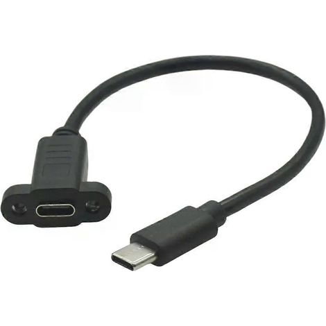 02m 03m 05M 1M Einbau-USB-C Typ-C Stecker auf Buchse Verlängerungskabel mit Schraublochverriegelung (1/4)