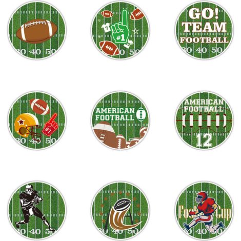 Kit d'autocollants ronds de football, décoration et articles pour fête sur le thème du football (1/5)