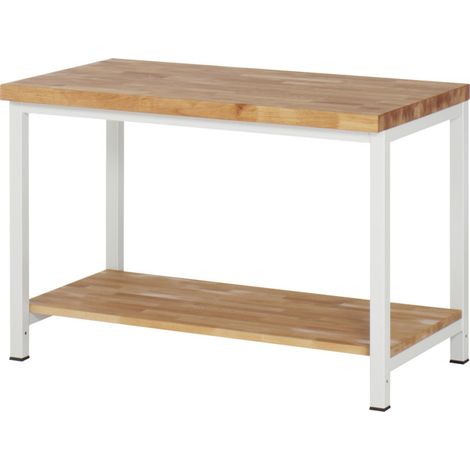 Rau établi modèle 8000 avec étagère LxPxH 1250x700x840mm