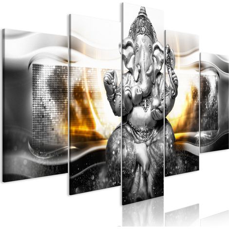 Quadro - Buddha Style (5 Parts) Silver Wide - 200x100 (1/4)