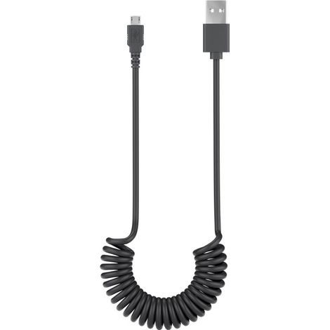 Cable USB 2.0 Tipo A  - micro USB tipo B espiral 1 M Negro (1/5)