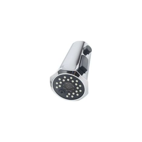Accessoires de tête de traction de robinet de lavabo de cuisine pommeau de douche multifonction en forme de trompette (1/4)