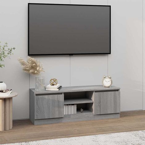 vidaXL TV Cabinet with Door Grey Sonoma 102x30x36 cm (1/5)
