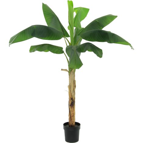 Bananier Artificiel Musa Plante Verte Décorative pour Intérieur Salon Bureau 180 cm - PANGIVO