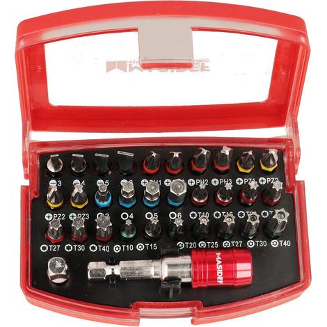BIT SET DI PUNTE PER AVVITATORE, 32 PEZZI (1/4)