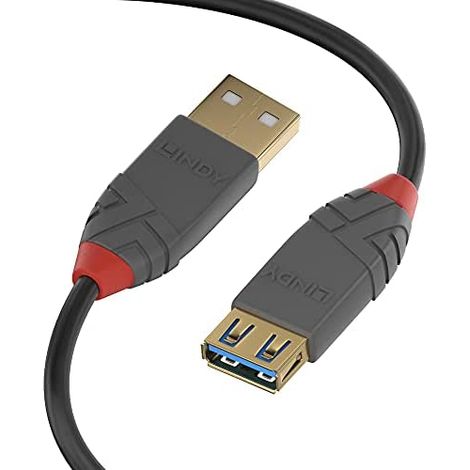 Cable de extensión USB 3.2 tipo A de 1 m, Anthra Line Lindy 77Z31AA, 36761 (1/3)