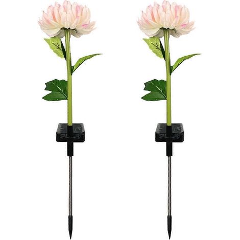 Décorations solaires pour jardin : couleurs éclatantes et formes de fleurs réalistes pour embellir votre espace extérieur. Batterie intégrée de 600 mAh pour une recharge plus rapide grâce à la lumière (1/5)