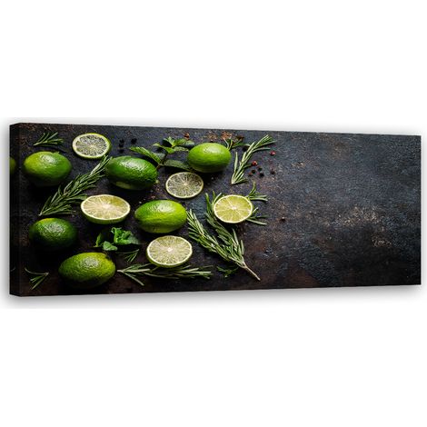 Tableau déco Épices de cuisine assaisonnées au citron vert 90x30 (1/5)