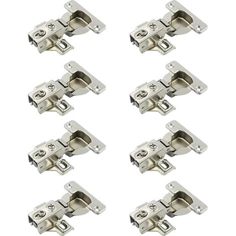 95 Degré Plein Recouvrement Mini Charnières 40mm Cadre Amortisseur Portes Lourds Épaisses Charnière Courte Porte Placard Meubles Cuisine Lot 8 (1/5)