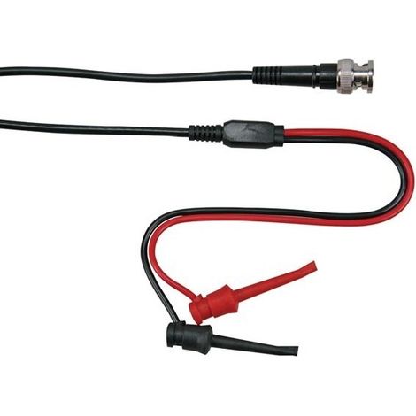 Cable coaxial 1m - bnc male + 2 grip-test miniatures
