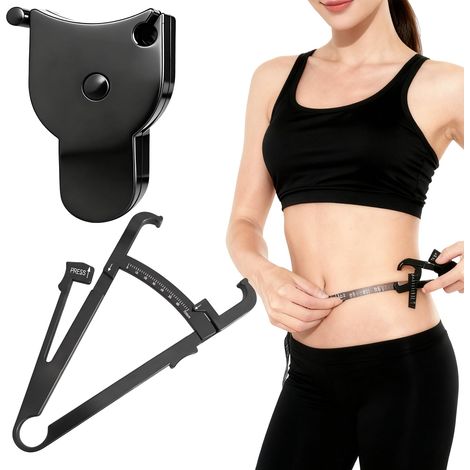 Kit de Mesure Graisse Corporelle,pince à plis cutanée et mètre ruban,Outil d'estimation du pourcentage de masse graisseuse,Pour Fitness,Facile à Utiliser (1/5)