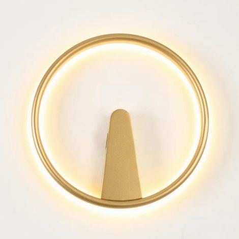 Minimalistische LED-Wandleuchte Kreis gold - Scott (1/5)