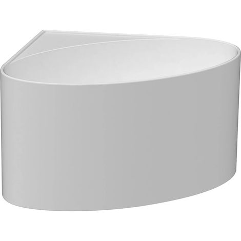 Vasca da bagno angolare - 100 x 100 x 58 cm - Acrilico - Bianco opaco - 176 L - MARTA