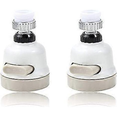 Ensemble de 2 robinets de cuisine à pommeau orientable, aérateur de robinet à économie d'eau, rotation à 360°, bec de robinet anti-éclaboussures avec filtre (1/5)