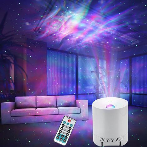 Projecteur Galaxie, Projecteur d'étoiles, Projecteur d'aurores boréales avec télécommande, Couleur, luminosité et vitesse de mouvement réglables, Veilleuse pour adultes (1/5)