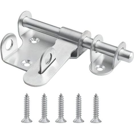 1 Pièce Coulissants Verrou Loquet Verrou en Acier Inoxydable Verrou de Verrouillage de La Porte Loquets de Porte de Sécurité Verrou Loquet avec Trou pour Cadenas Porte Coulissante-NANOTEH (1/5)