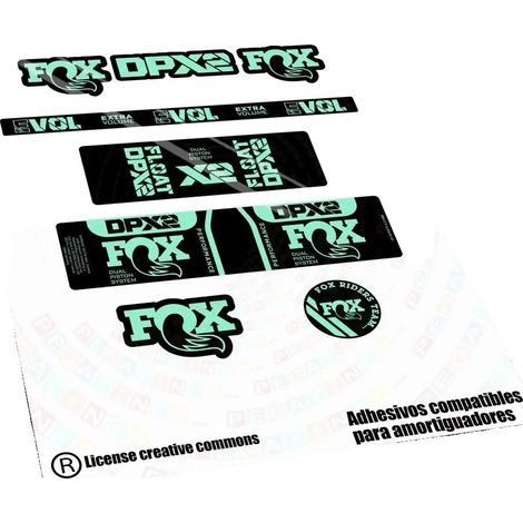 Pegatinas, vinilo resistente, colores personalizables, menta (1/2)