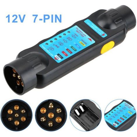 Testeur Prise Remorque - 13 Broches - 12 V - Pour Circuits 7 Broches - Voiture Camion Caravane - 1 Pièce (1/4)