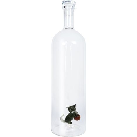 WD LifeStyle Bottiglia Vetro con Tappo Cc 1,2 Lt Gatto