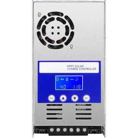 Regulateur de Charge Solaire MPPT 60A Controleur de Charge Solaire Batterie 12V/24V/36V/48V Détection Automatique Contrôleur de Panneau Solaire Photovoltaïque avec Rétroéclairage LCD (1/5)