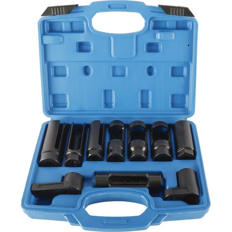 10pcs Douille Sonde Lambda, 22mm 27mm 29mm Clé Sonde Lambda, Clé à Douille Demonte Sonde Lambda, 1/2" et 3/8" Jeu Cle Outils Sonde Lambda pour Voiture (1/5)