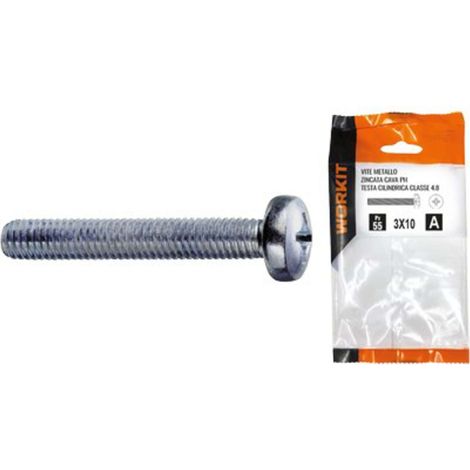 VITE METALLO TC ZINCATA SELF WORKIT - CAVA PH CLASSE 4.8 FILETTO INTERO MM 4X35 CF=PZ 19 - 5 confezione