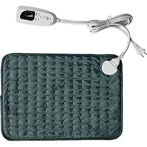 Couverture chauffante électrique, coussin chauffant de physiothérapie avec 6 niveaux de chaleur et 4 modes de synchronisation,40x30cm vert foncé (1/5)