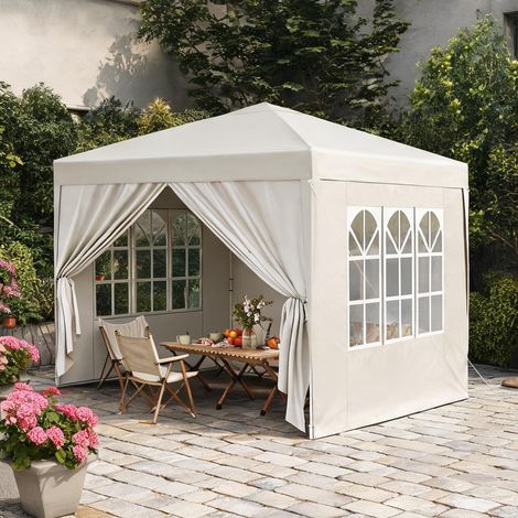 Pavillon de jardin 3 x 3 m avec toit Oxford résistant aux UV (1/5)