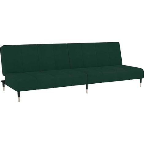 Canapé  Sofa-lit à 2 places vert foncé velours