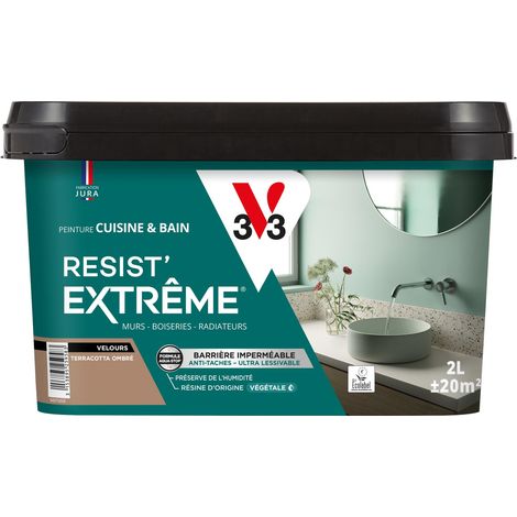 Peinture multi-supports Cuisine & Bain Resist'Extrême® V33 Terracotta ombré satin 2L