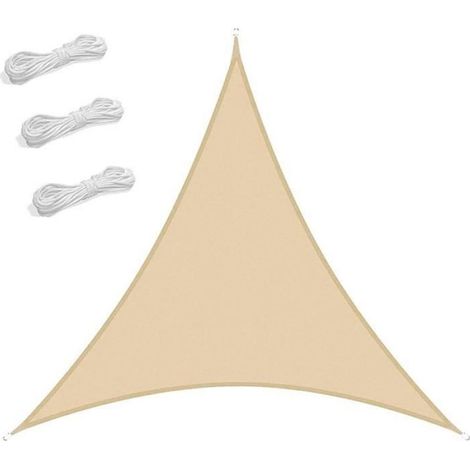 1 Sonnensegel 2,5 x 2,5 x 2,5 m, wasserdicht, aus hochdichtem Polyethylen, mit D-Ring aus Edelstahl, für Garten, Terrasse oder Pool (1/5)