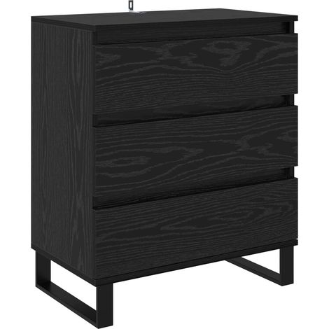 Sideboard/Anrichte/Buffet Schwarz Eichen-Optik 60 x 35 x 70 cm Holzwerkstoff LXWW197532 (1/5)